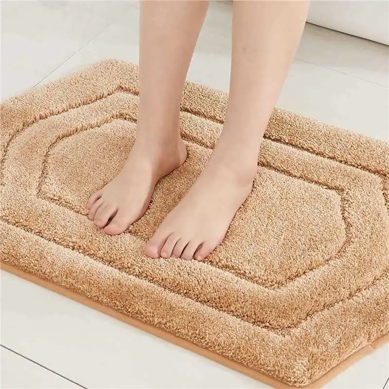 

Nordic Sle Bedroom Batoom Carpet Door Mat Lightweight Luxury Polyester Fiber Pure Color Entrance Rug for Home Use
