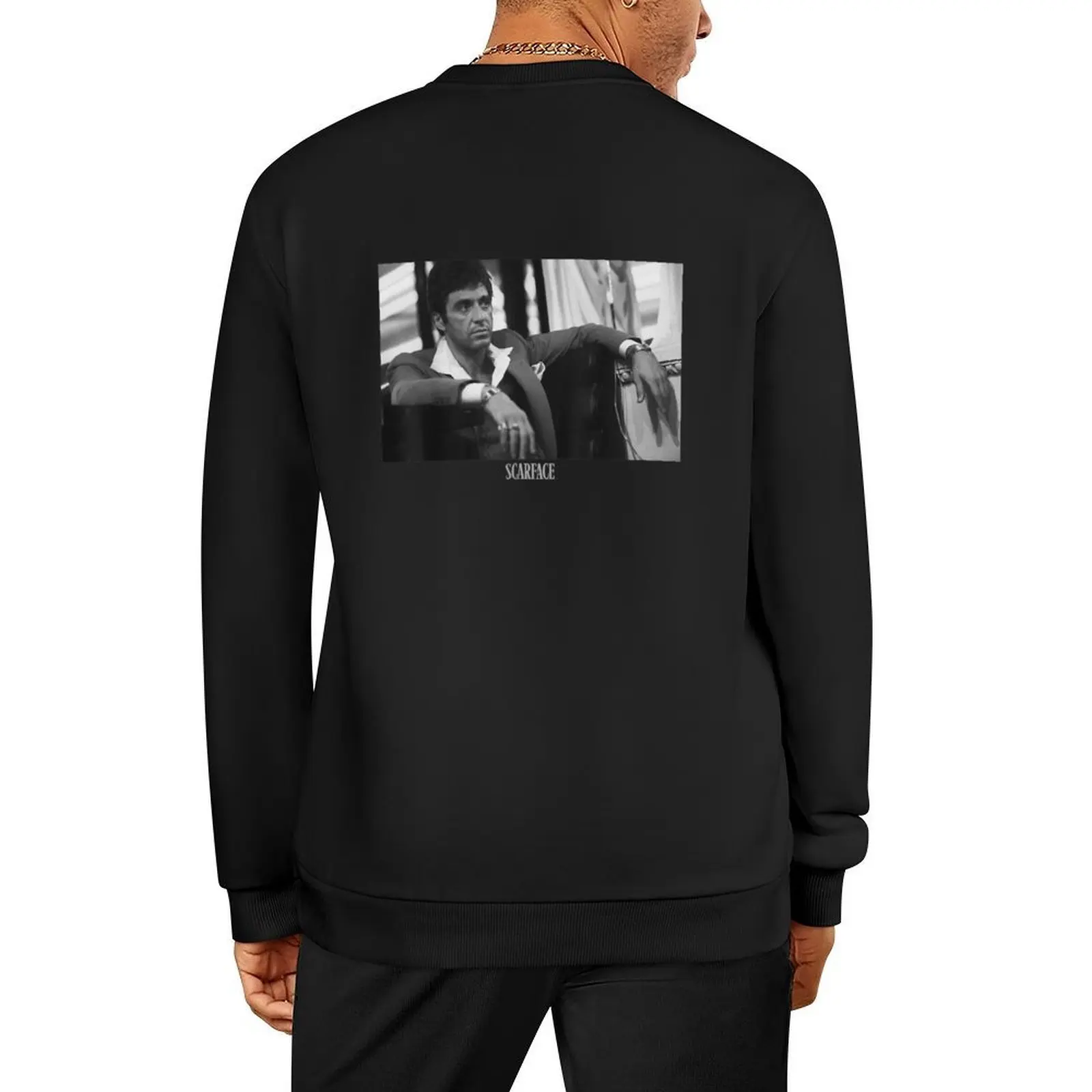 

The Man Character Movie Funny Sitting Portrait Logo Pullover blouse clothes for men male clothes sweatshirts for men