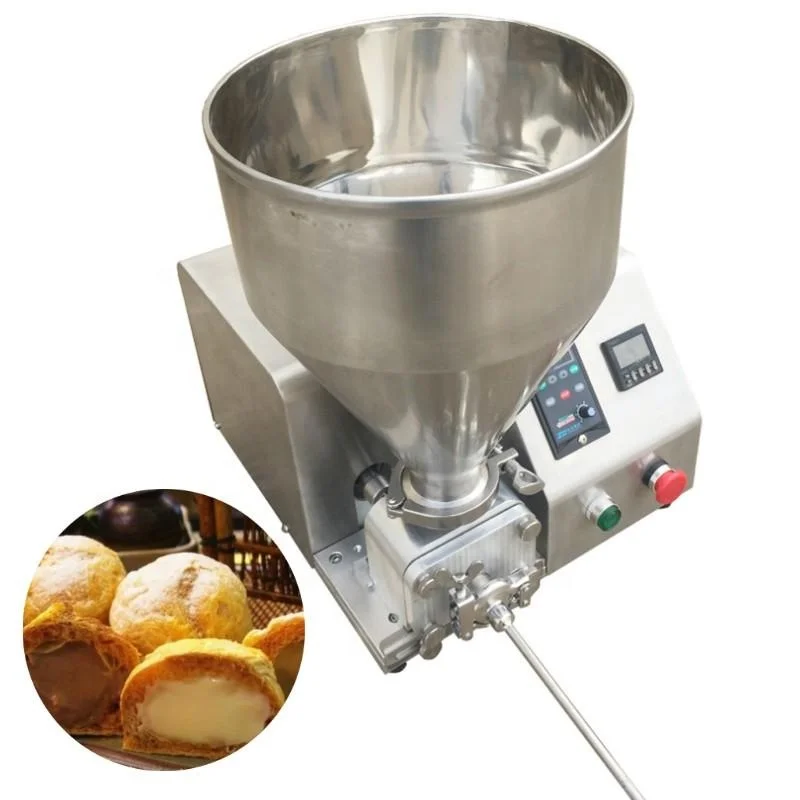 Design Chocolate Cream Puff Filling Biscuit Liquid Injection Fully Automatic 220V High Efficiency  Filling