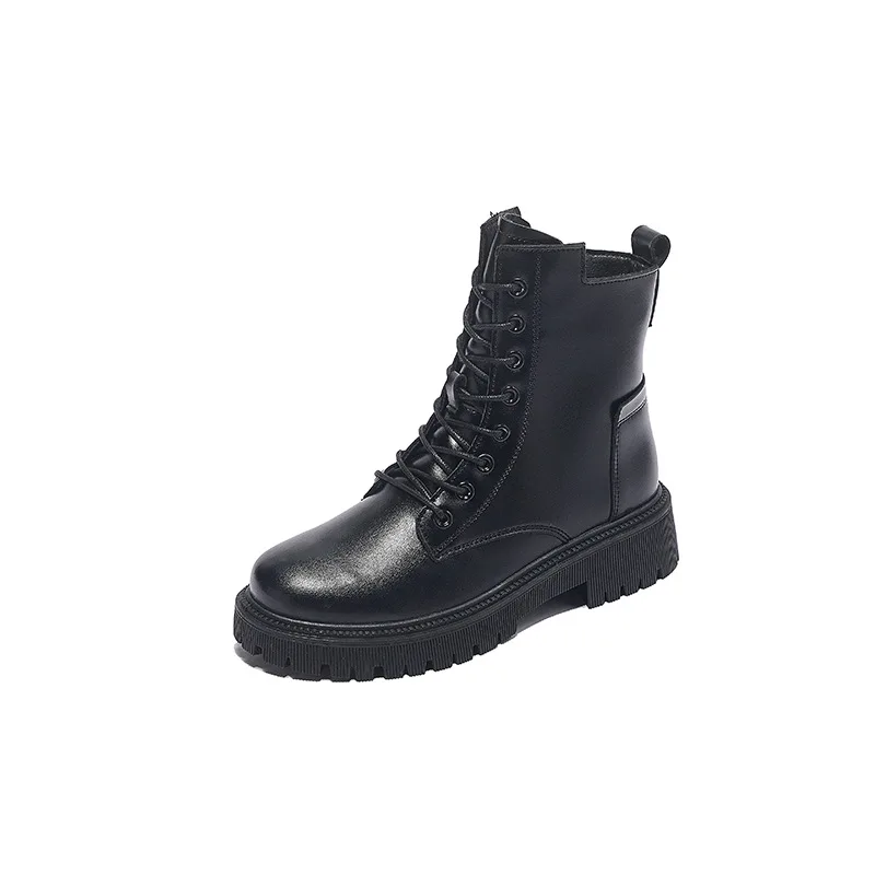 Rendy British Short Boots Damen Herbst neue dicke Sohle Advanced Combat Boots Student Motorrad Casual Boots