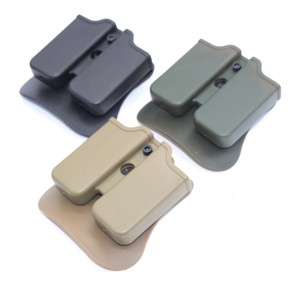 Tactical Double Magazine Pouches for Glock 17 19 M9 Colt 1911 9mm Gun Mag Pouch Case Defense Hunting Accessories