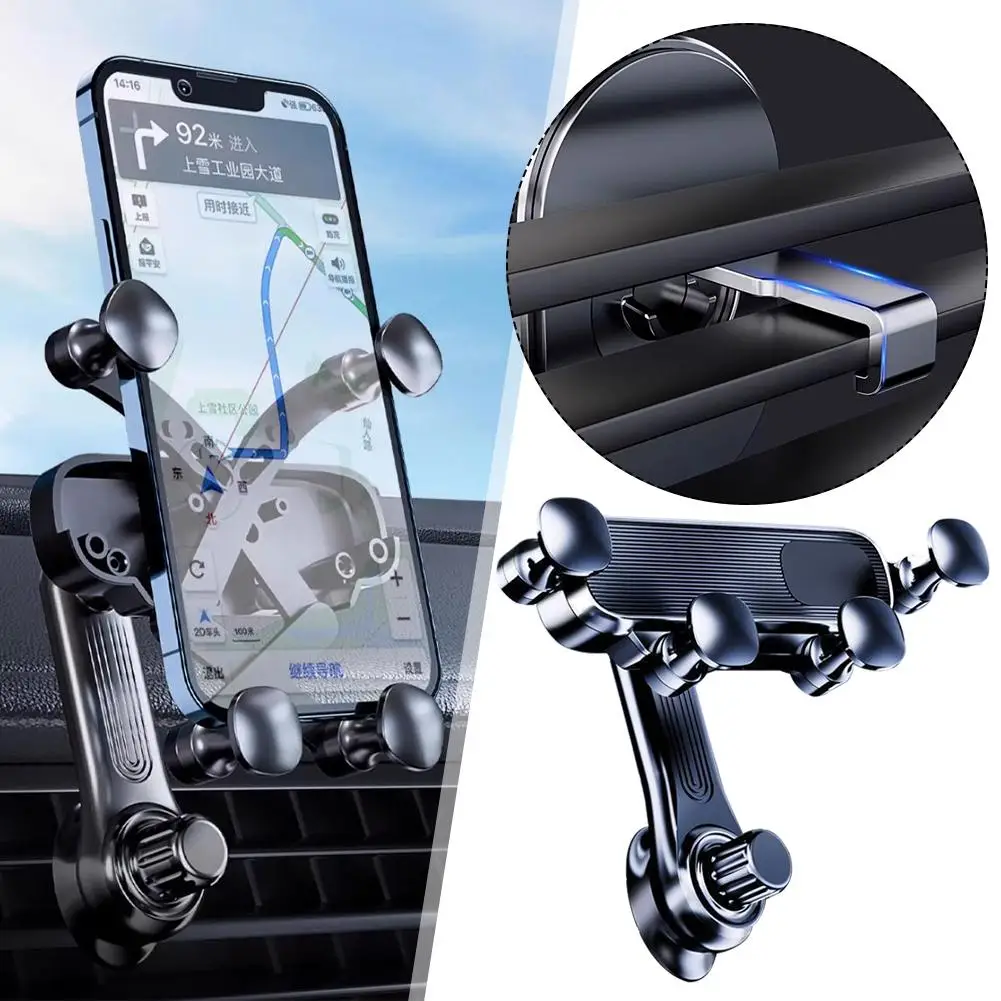 Car Air Vents Clip Mount Stand Extension Rod 360° Rotatable Smartphone Bracket GPS In Car Holder Phone Holder Gravity Suppo N4J5