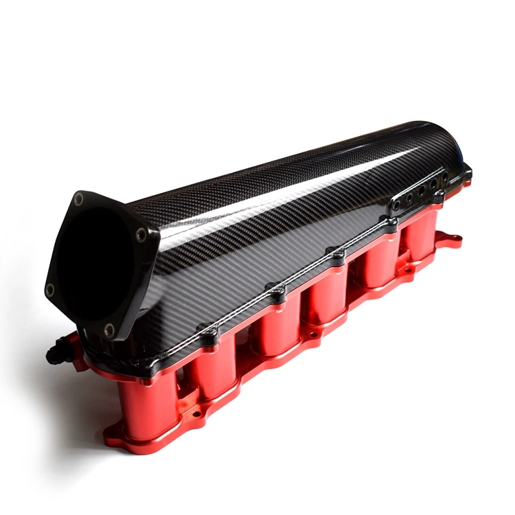 Collettore di aspirazione acceleratore in fibra di carbonio ad alte prestazioni da 100 mm per motore Toyota 1JZ 2JZ