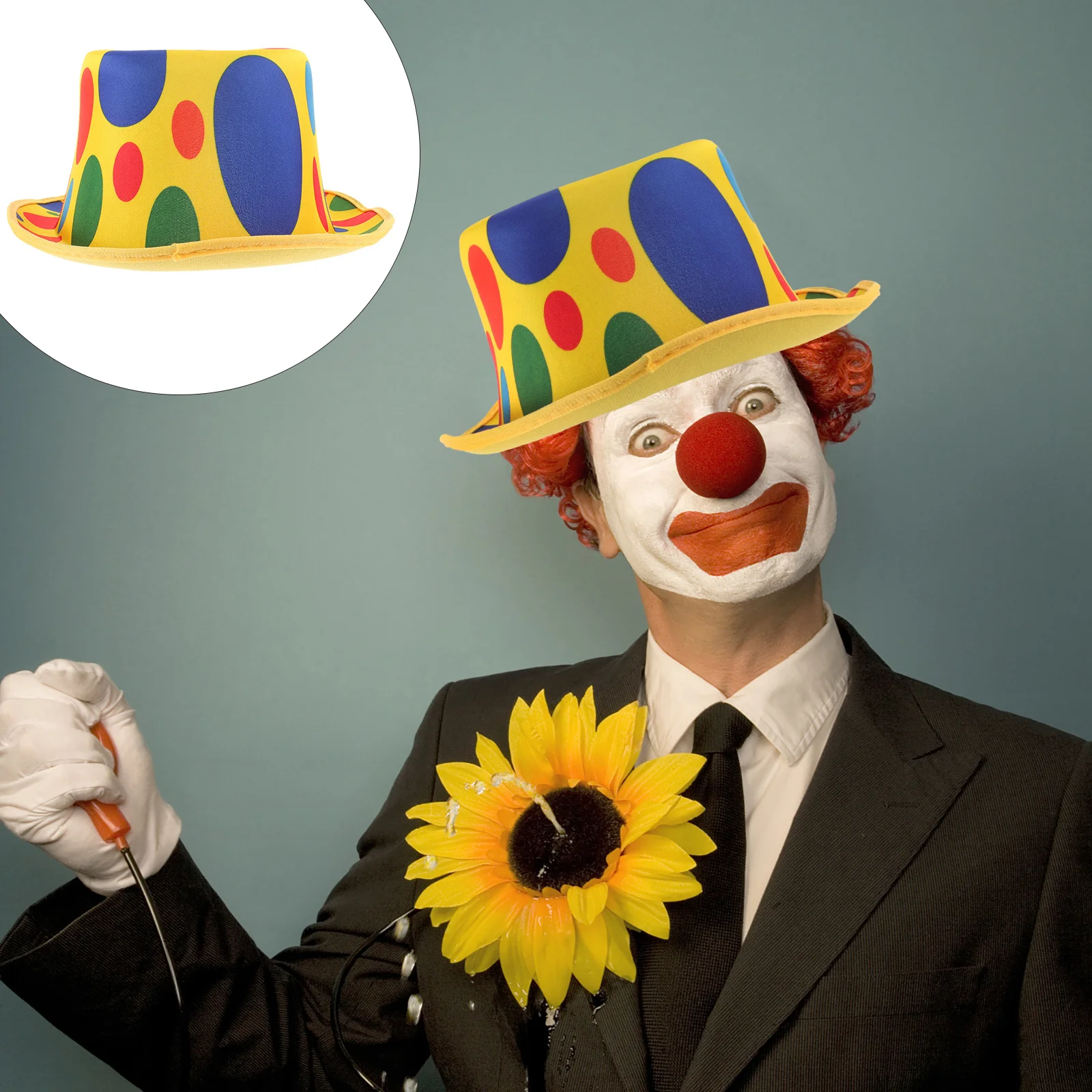 

Unisex Clown Stage Hat Cosplay Party Performance Prop Lightweight Breathable Comfortable All Day Wear One Size Fits Most Women