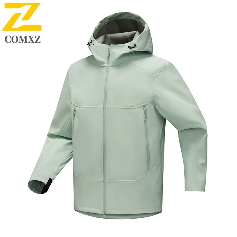 

COMXZ Тренч Soft Shell Классический ветрозащитный альпинистский Кемпинг Chaqueta Туризм Водонепроницаемая легкая универсальная мужская верхняя одежда