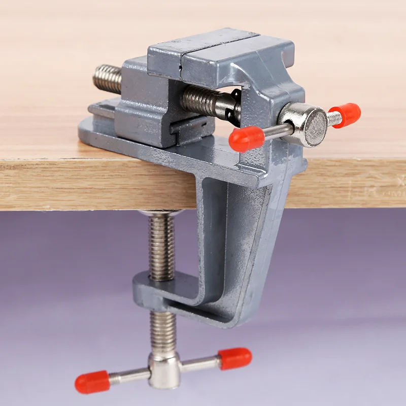 Screw Vise for Craft Mold Fixed Repair Tool, Aluminium Alloy Table Bench Clamp, Multi-functional Bench Vise Table, 35mm