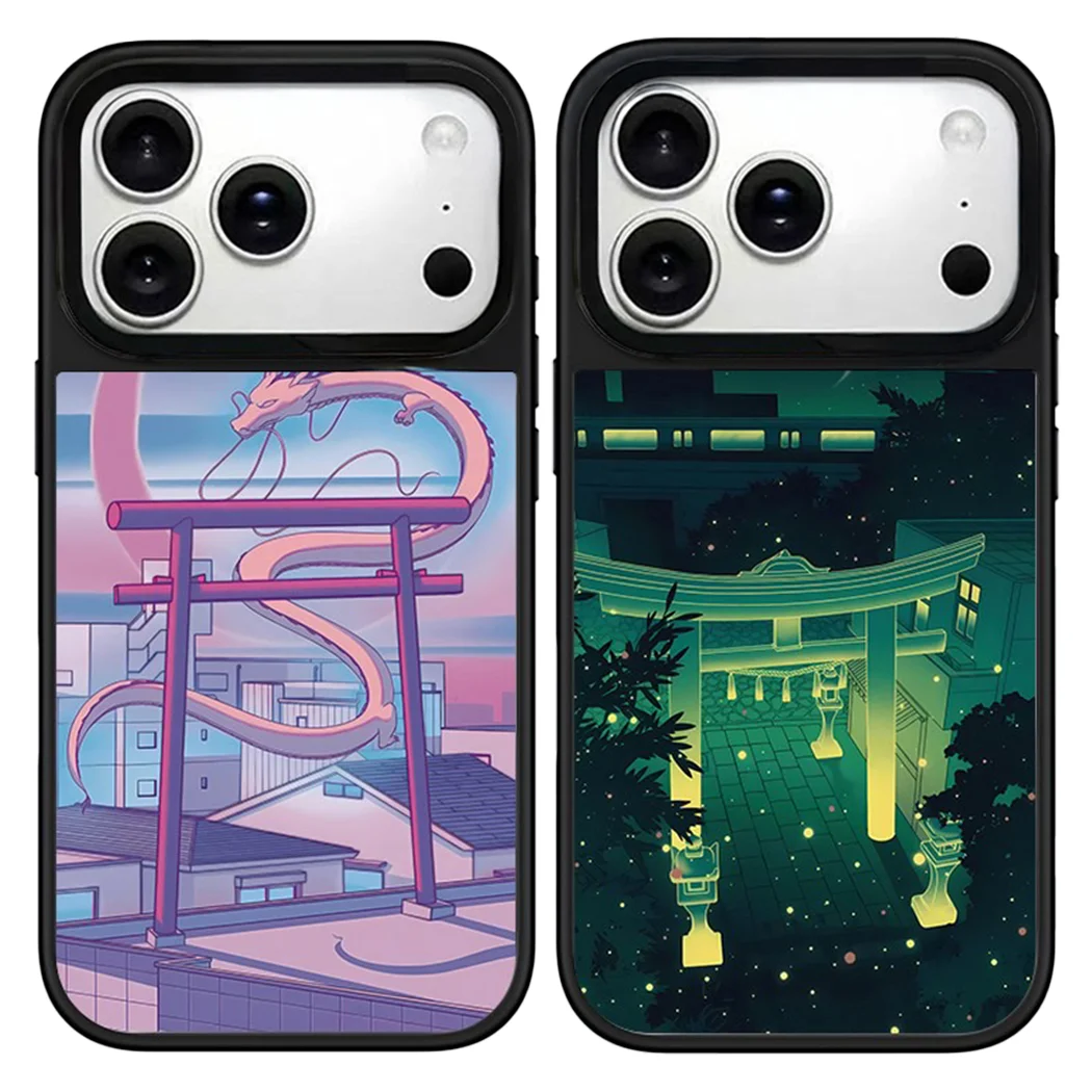 

Japanese Torii Mirror Surface Magnetic Case: Compatible with IPhone 17 16 15 14 13 12 Pro Max 17 Air
