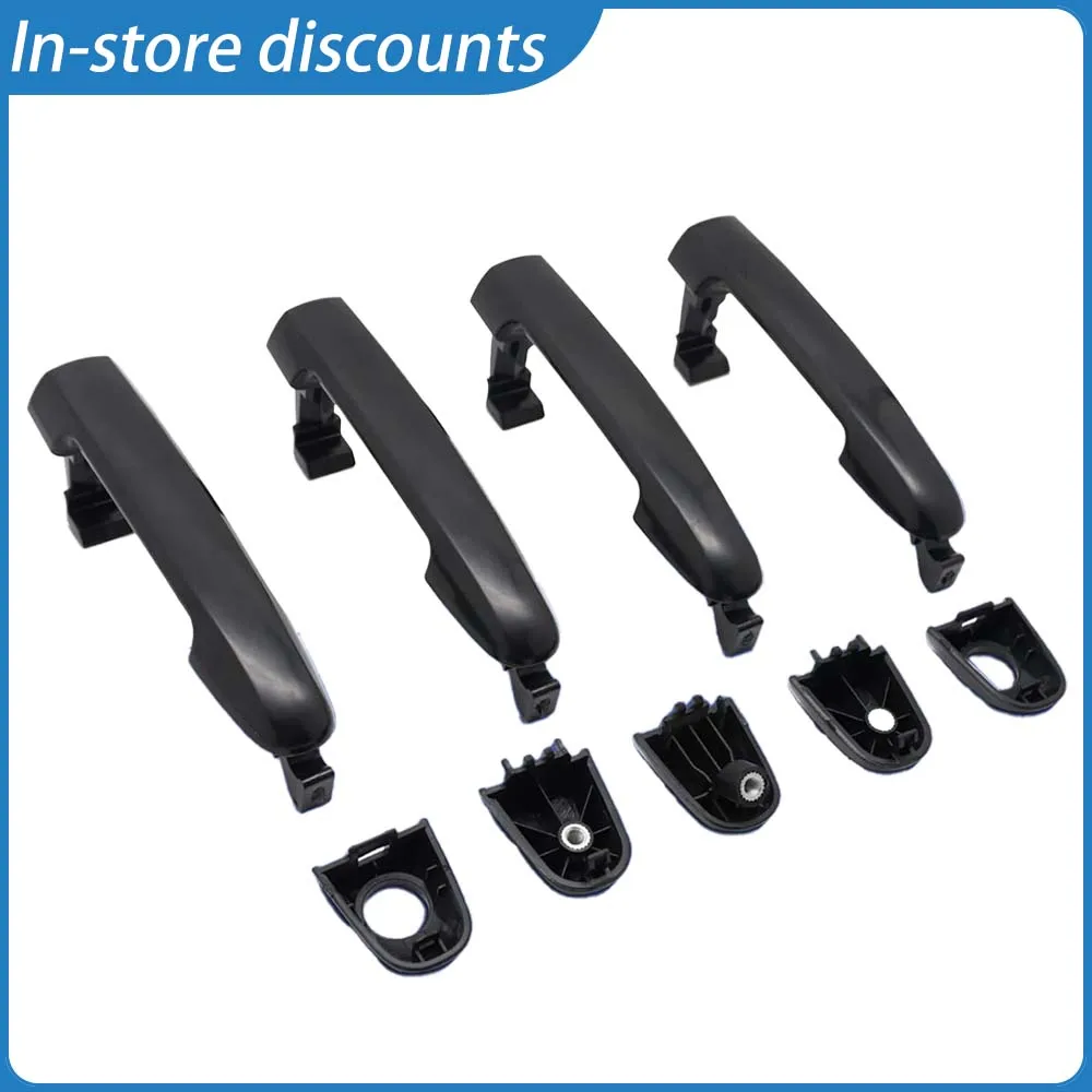 

High Quality 4Pcs Front Rear Left & Right Exterior Door Handle for 2006-2010 Hyundai Sonata, Direct OEM Replacement 826513K000