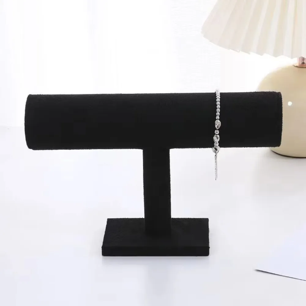 Suede Material Jewelry Display Frame Elegant Design Lightweight Bangle Frame Multi-Tier Shelf Decorative Props