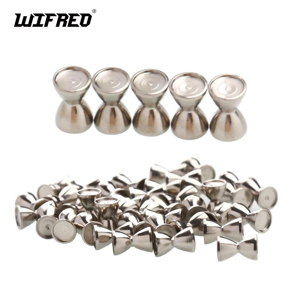 

Wifreo 40PCS Brass Barbell Beads Sunken Dumbbell Eyes Fish Eye For Worm Crazy Charlie Streamer Fly Trout Lure Fly Tying Material