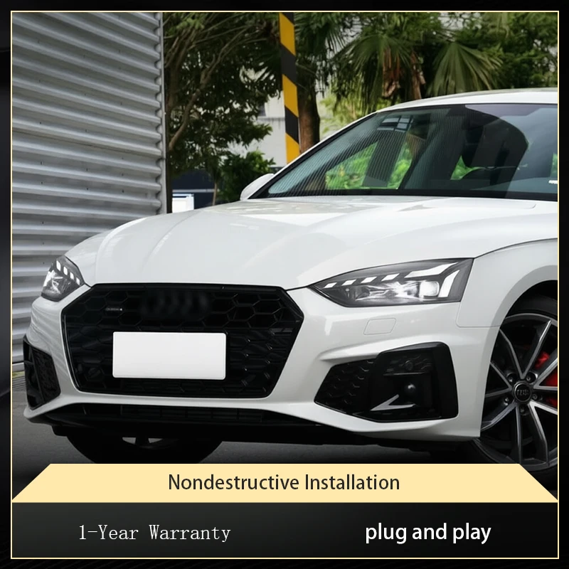 Car Styling For Audi A5 2021-2024  Front Lamp DRL Headlight Turn Signal Highlight Full LED Bulbs Projector Lens Auto Tools