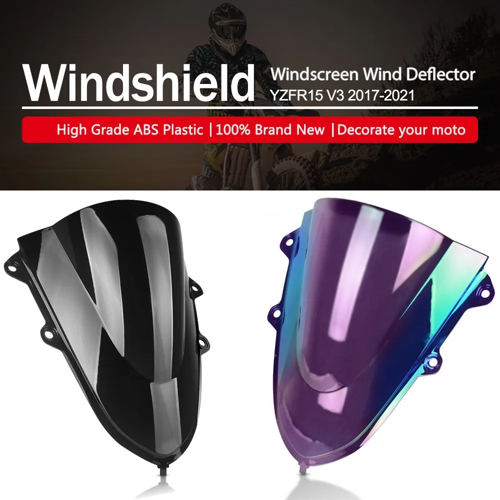 

Motorcycle Pc Plastic Windscreen Windshield Wind Deflector Shield Screen Protector For YAMAHA R15 V3 2017 2018 2019 2020 R 15