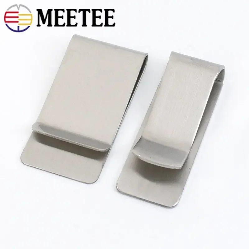 

2/5Pcs Meetee Metal Money Clip Stainless Steel Clamp Belt Leather Craft for Notebook Holder Spring Holster Hook Buckle Accessory