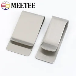 2/5Pcs Meetee Metal Money Clip Stainless Steel Clamp Belt Leather Craft for Notebook Holder Spring Holster Hook Buckle Accessory