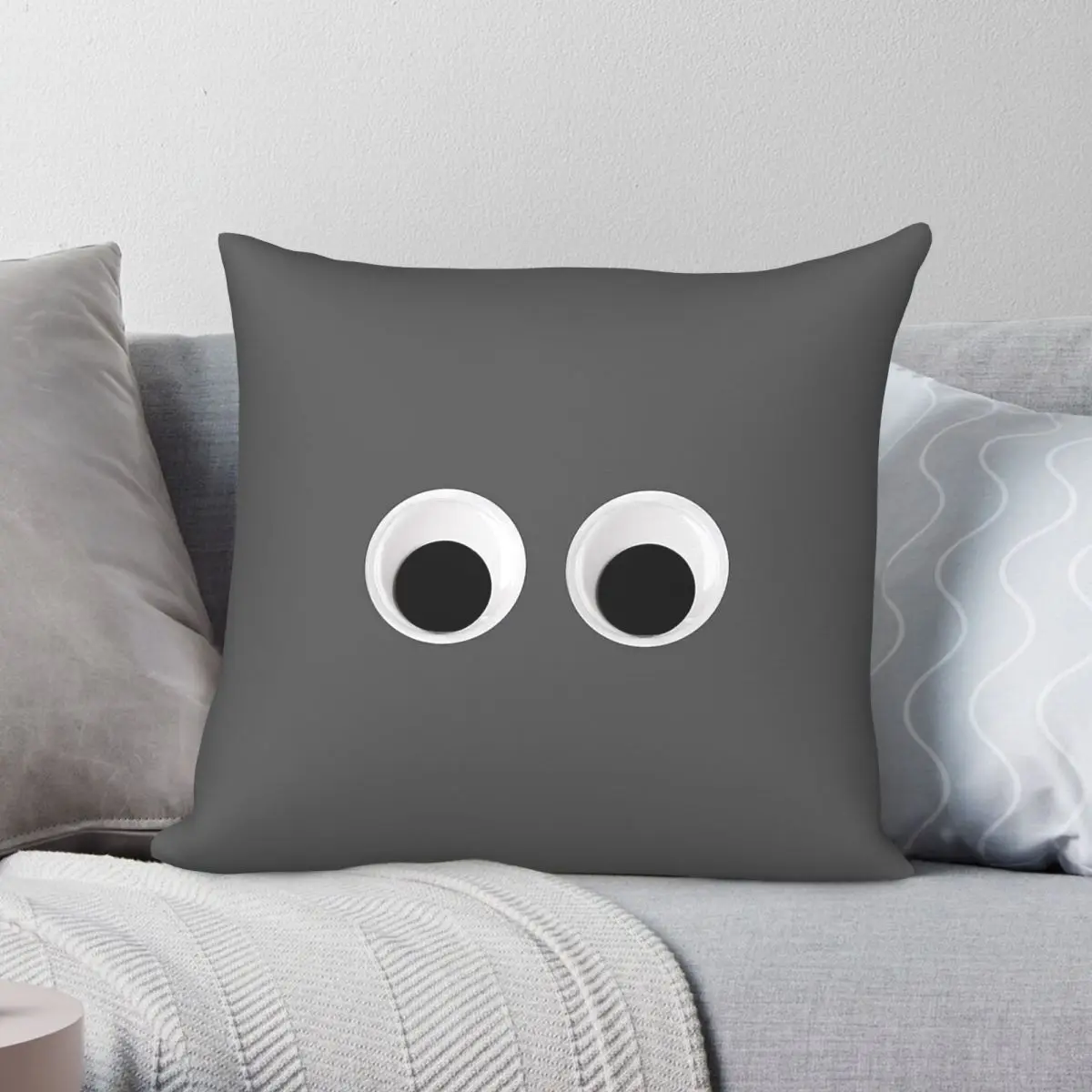 Googly Eyes Always Watching Square Pillowcase Polyester Linen Velvet Pattern Zip Decorative Pillow Case Sofa Cushion Cover 45x45