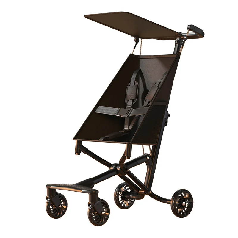 

Compact Portable Lightweight Umbrella Stroller One Hand Fold 4-Wheel Travel Baby Pushchair Carriage for On-the-Go Parents