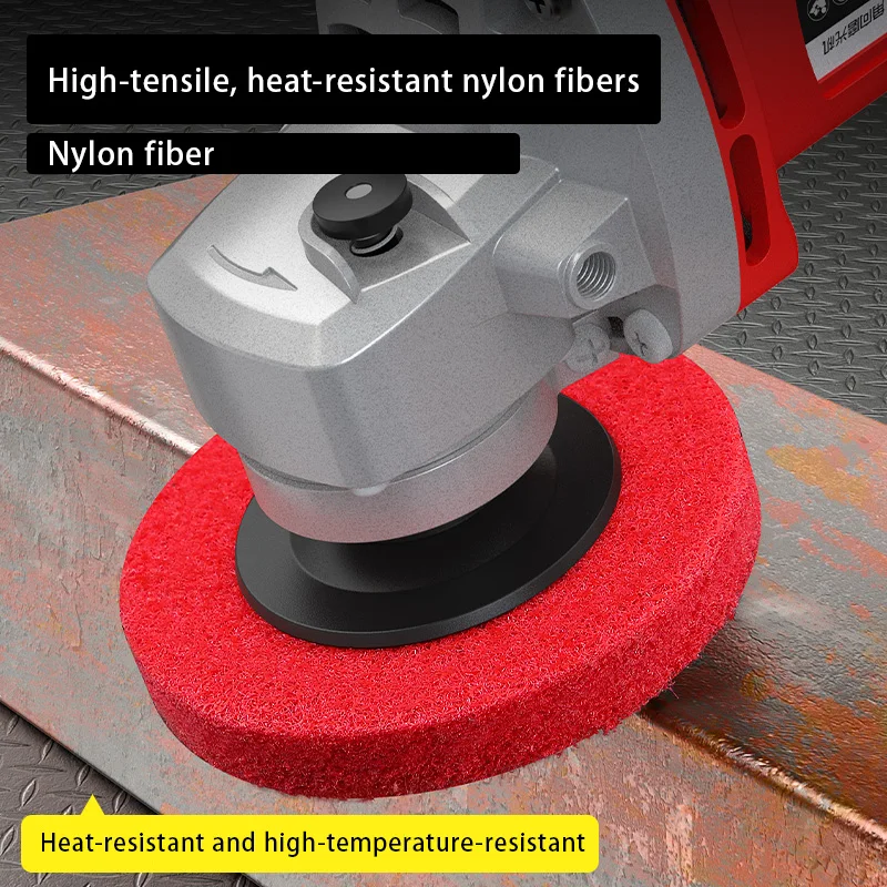 HUHAO 5Pcs 7P Nylon Fiber Polishing Wheel 12mm Thick Abrasive Grinding Disc for Angle Grinder Rust Removal for Metal Wood Stone