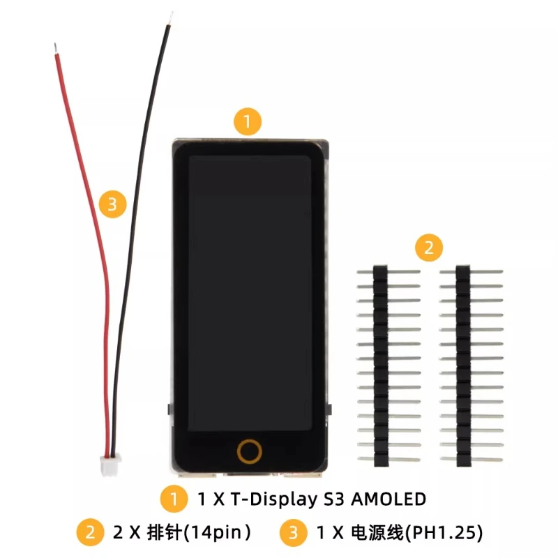 

for LILYGO T-Display-S3 ESP32-S3 1.91 Inch AMOLED Display WiFi Bluetooth Development Board