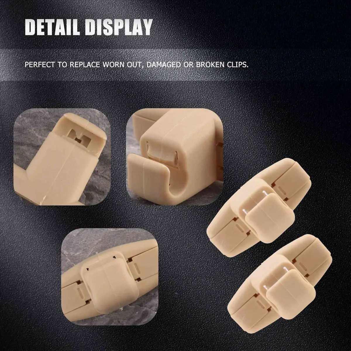 Super Sale 2X Beige Sun Visor Clip Holder Bracket 51168243575 For Bmw E46 3 Series 325 M3