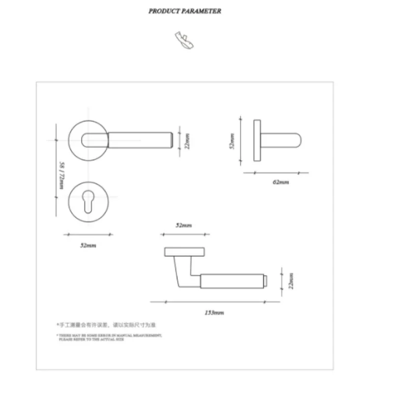 Bedroom Interior Door Lock Bright Gold Wood Grain Handle Lock Silent European Mechanical Solid Wood Door Lock Bathroom Knobs