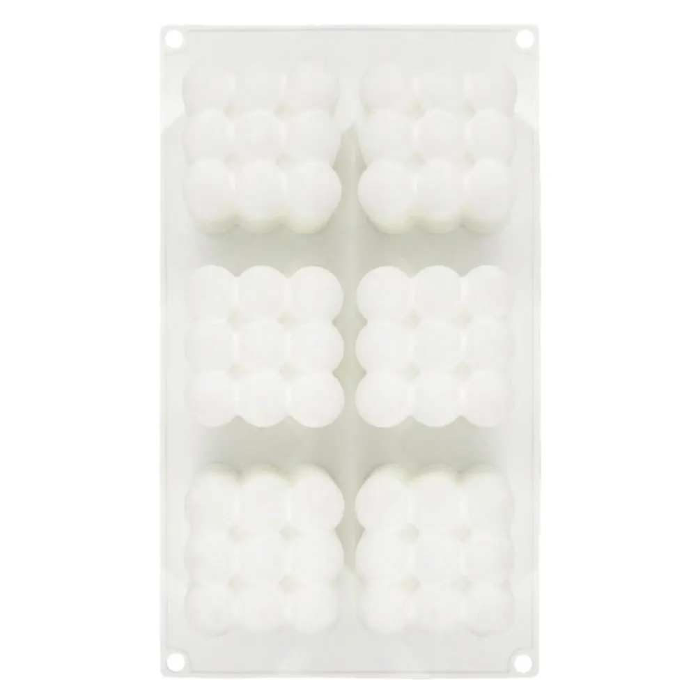 

6 Grids Silicone Mousse Mold Molds for Cake Mould Three-dimensional Baking White
