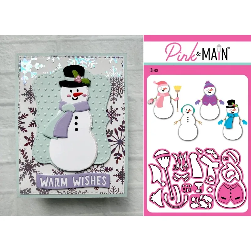 

many Snowman Friends Metal Cutting Dies Scrapbook Diary Decoration Stencil Embossing Template DIY Greeting Card Handmade 2025