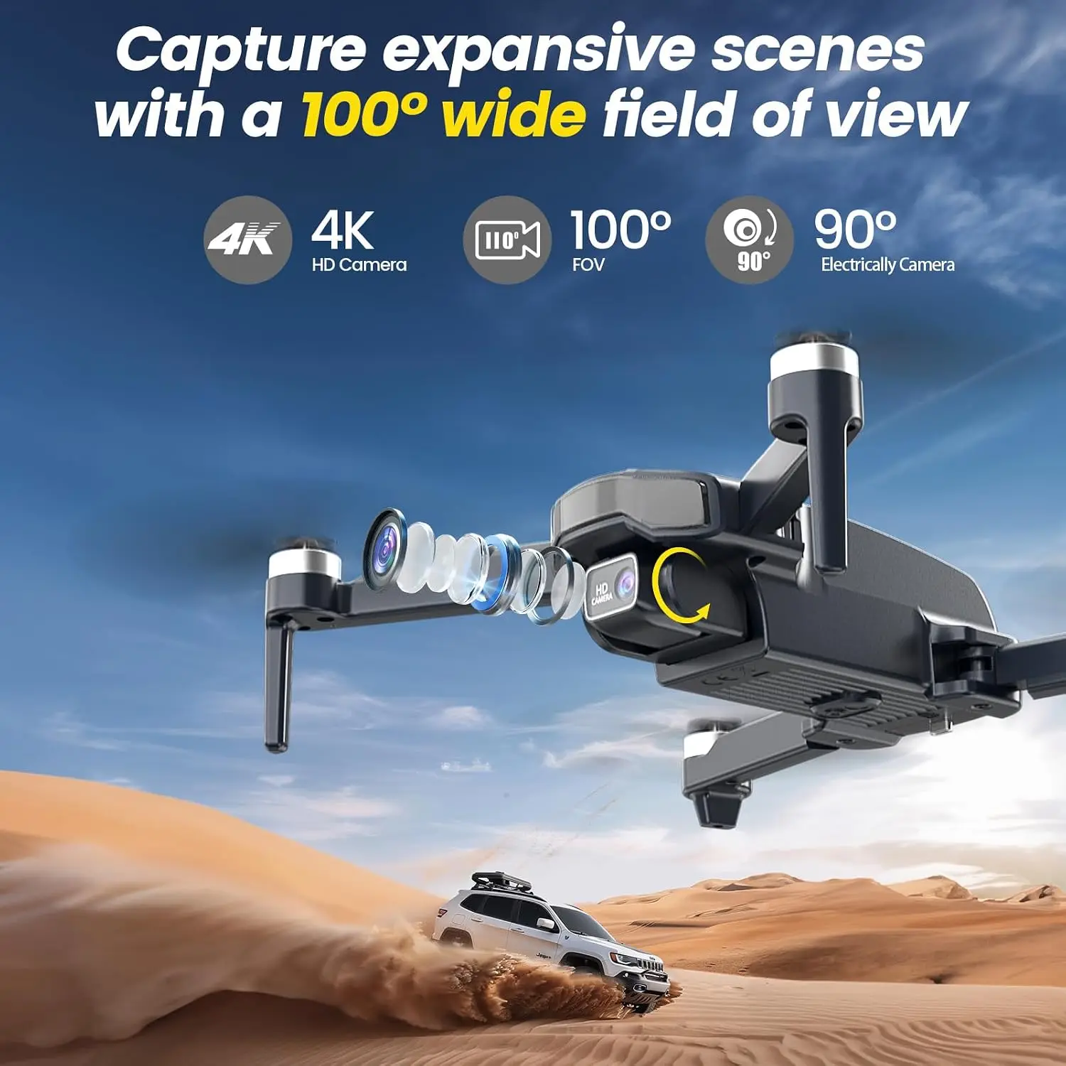 Camera Adults 4k GPS RC Drone WF31 FPV Foldable Quadcopter Beginner Brushless Motor 5G Wifi Transmission Auto Return Follow Me W