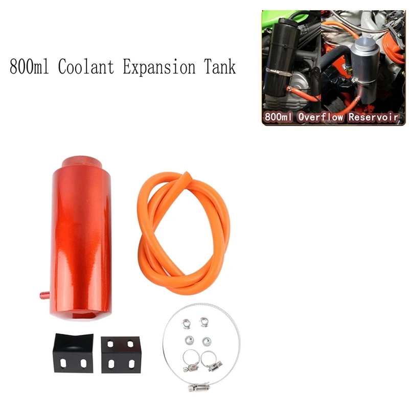 Aluminum Car Universal Radiator Coolant Tank 800Ml Coolant Expansion Tank Cooling Catch Bottle Overflow Reservoir Accessories