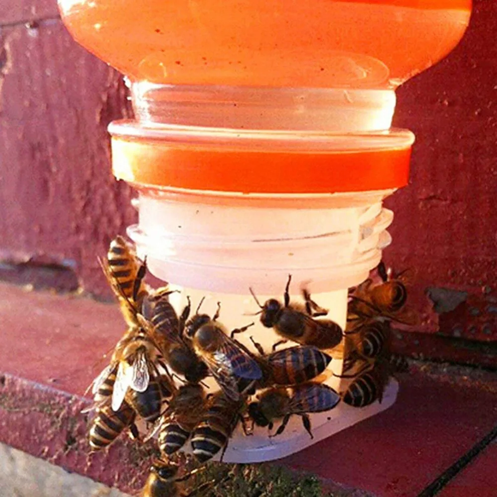 10pcs Convenient Plastic Bee Water Feeder White No Leakage Bee Drinking Fountain Small Hole Bee Drinker Tool Beekeeping