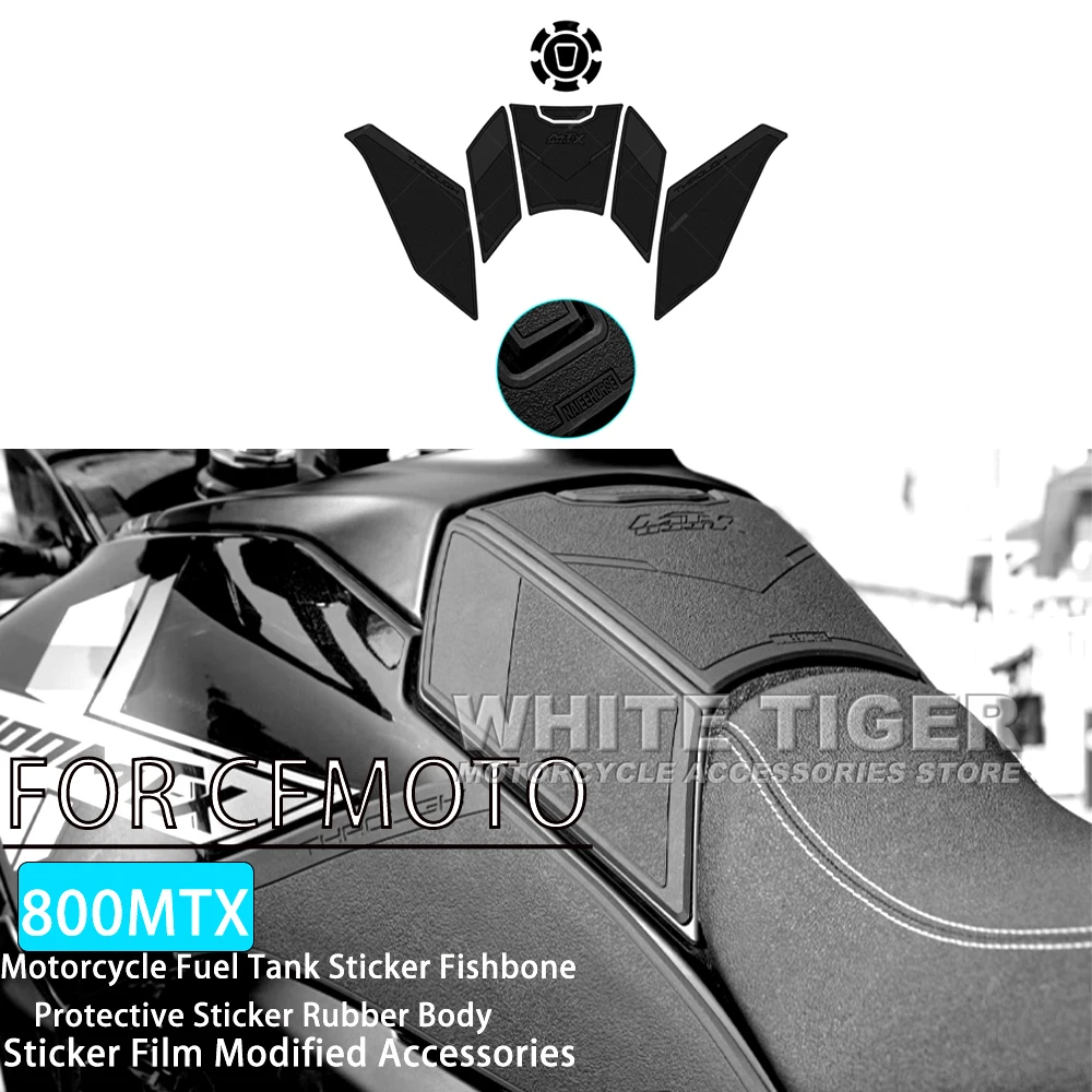 

Motorcycle Fuel Tank Sticker Fishbone Protective Sticker Rubber Body Sticker Film Modified Accessories FOR CFMOTO MTX 800-MTX