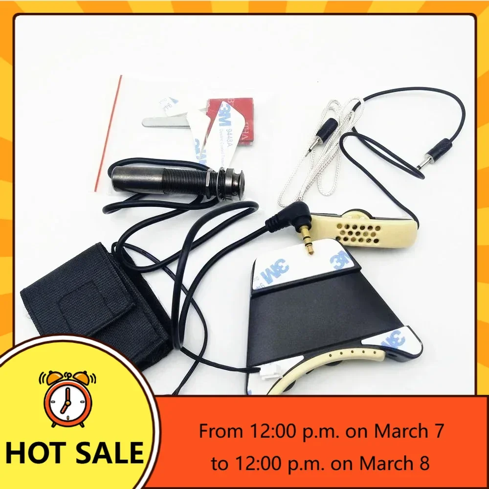 

QX Music Store----brand new-Acoustic Guitar Pickup Active Piezo Dual Mode Pickup with Microphone Beat Pad System