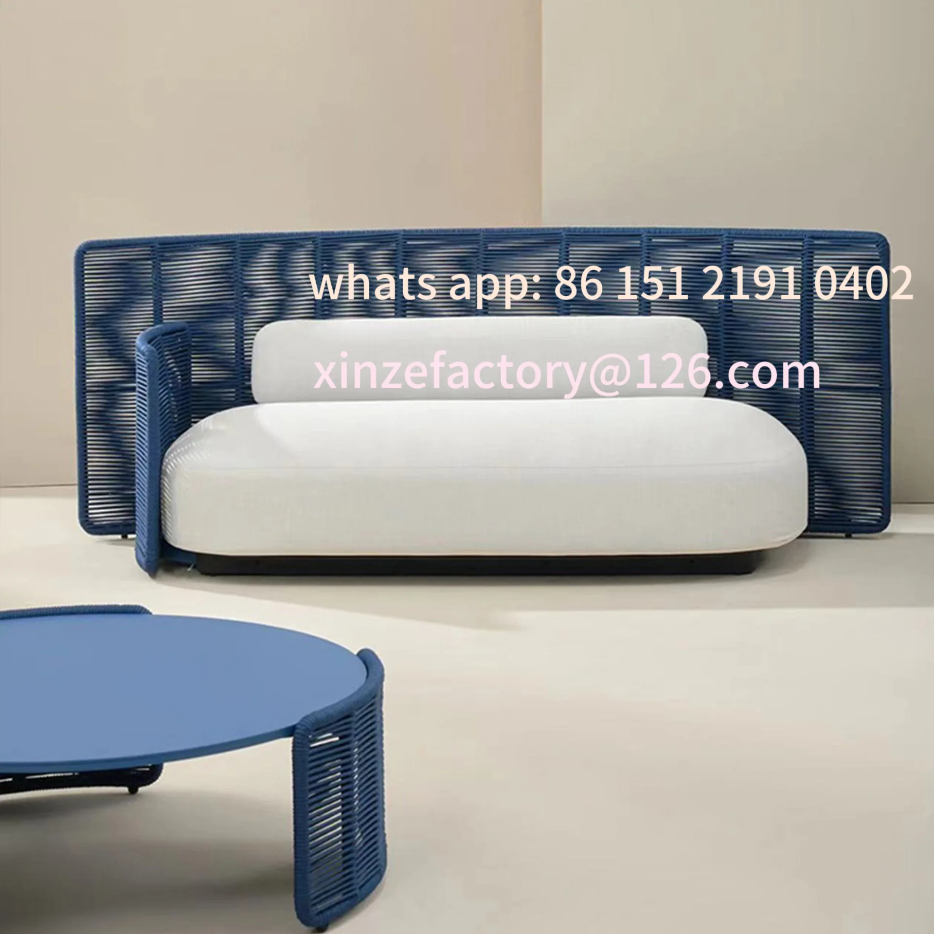 

Customizable outdoor courtyard sofa combination rattan creative design garden open-air hotel leisure outdoor single furniture