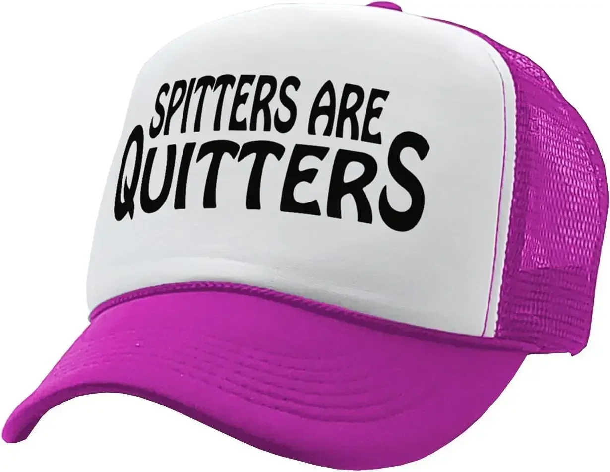 

Guacamole - SPITTERS are QUITTERS - funny joke sexy - Vintage Retro Style Trucker Cap Hat