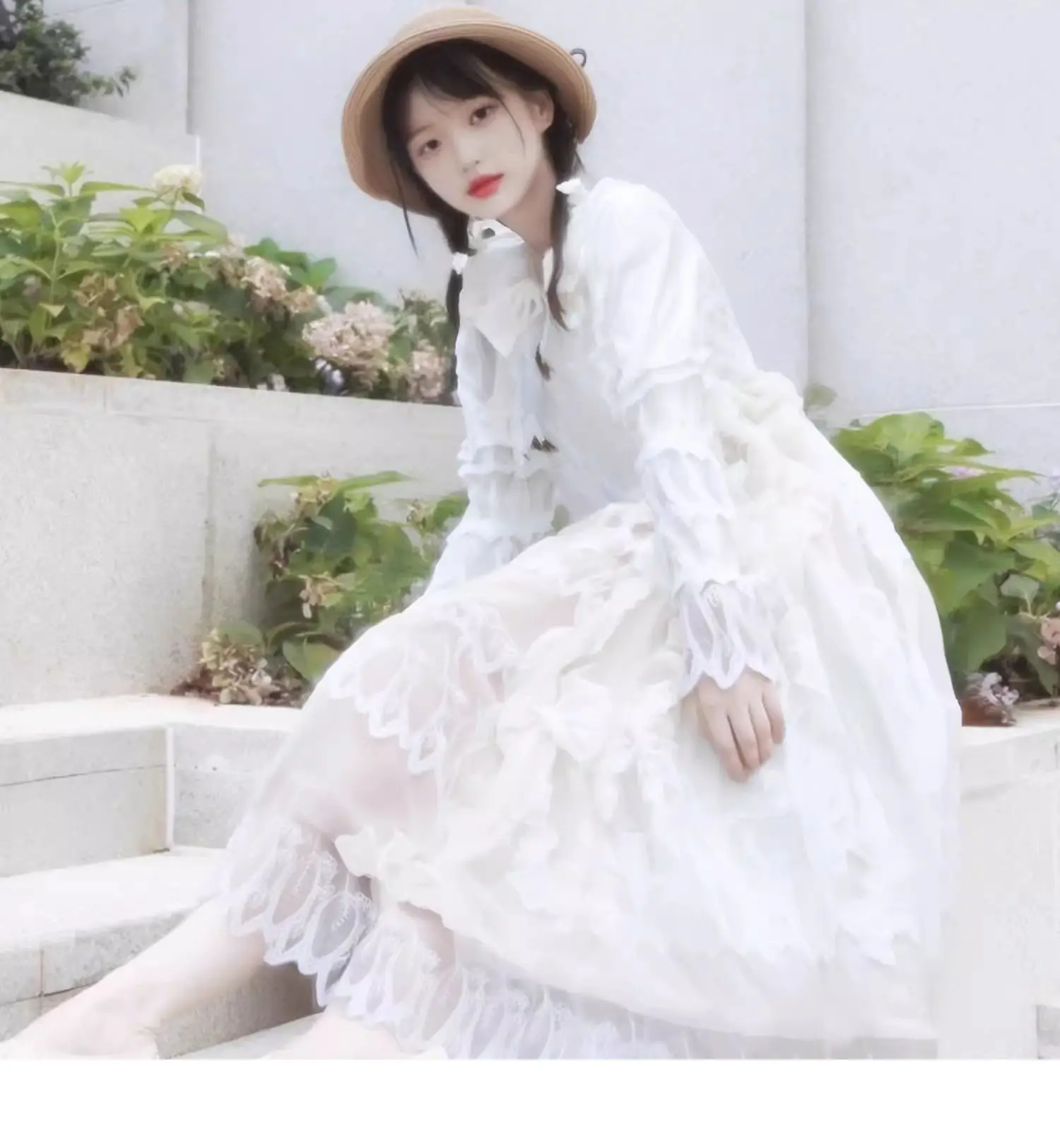 Lolita-jurk met uitlopende mouwen, prinsessenstijl, verjaardag, volwassen ceremonie, zoete elegante dame, gezwollen lange Lolita-jurk