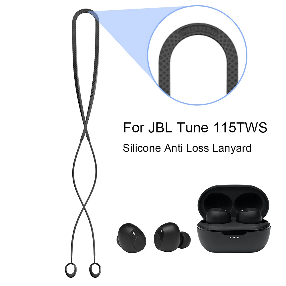 

For JBL Tune 115TWS Earphone Silicone Anti Loss Lanyard Prevent Detachment Extension Rope