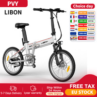 PVY Libon Electric Bike with Smart APP,36V 20.8 Dual Battery,20 inch Fat Tires,25km/h,250W  Mechanical Disc Brake Folding E-BIKE