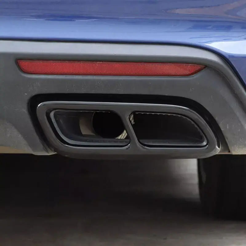 

2pcs Silver / Glossy Black Car Stainless Steel Tail Muffler Exhaust Pipe Cover For Cadillac CT4 CT5 2020 2021 2022 2023