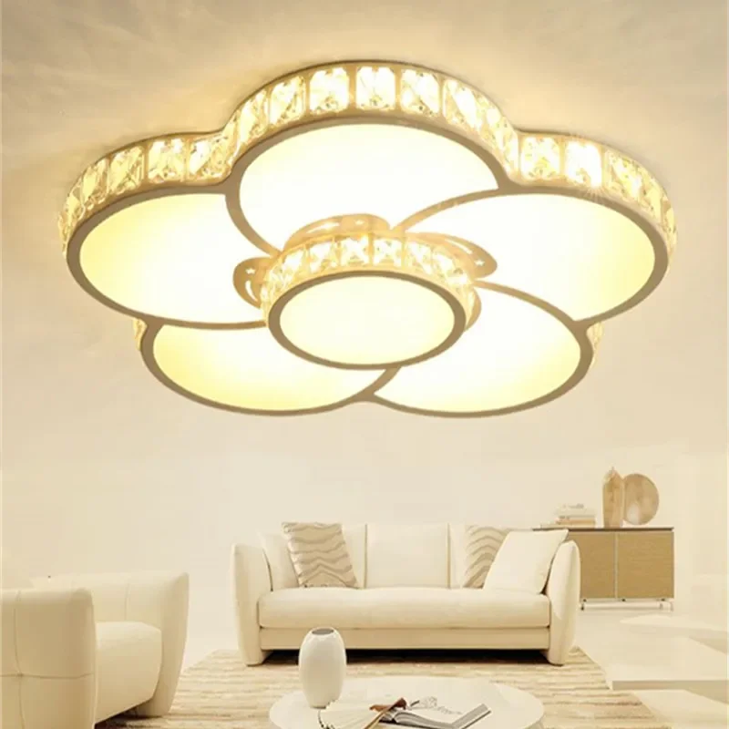 

Modern Simple Led Ceiling Lamp for Bedroom Kitchen Study Coffee Shop Romantic Warm Flower Creative Wedding Room Lighting