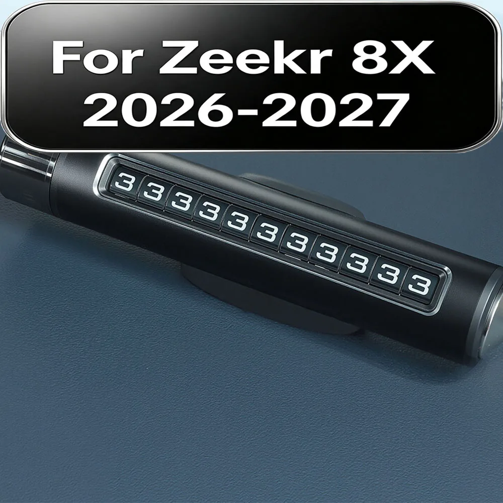 Zeekr 8X 2026-2027 Car Temporary Parking Number Plate Move Call Tag Car Accessory Fit for 2026-2027 Models