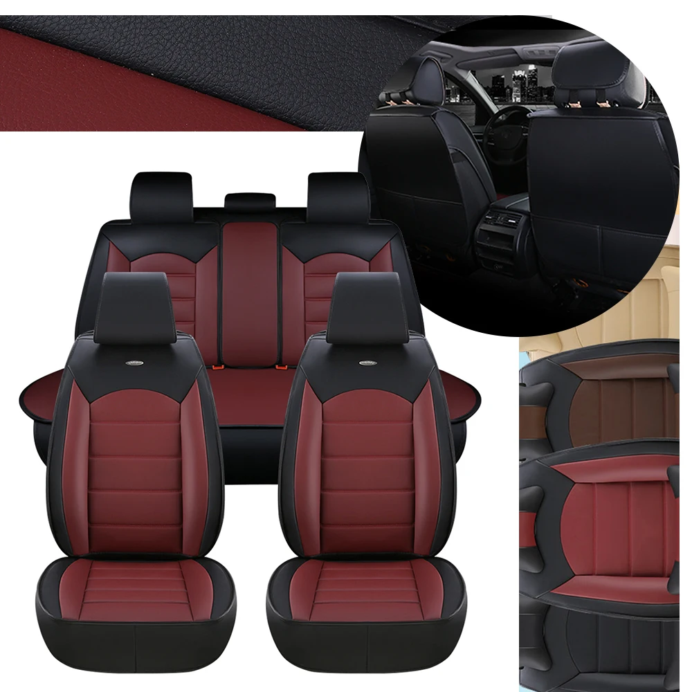 

All Season Quited PU Leather Car Seat Cover Full Surrounded Seat Protector Waterproof Universal Fit Sedan Suv Pick-up Truck Seat