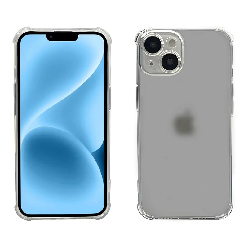

Shockproof Silicone Soft Case for iPhone 16E 16 15 14 13 12 11 Pro Max Mini 3D Airbag Back Cover Case for iPhone 16 15 14 Plus