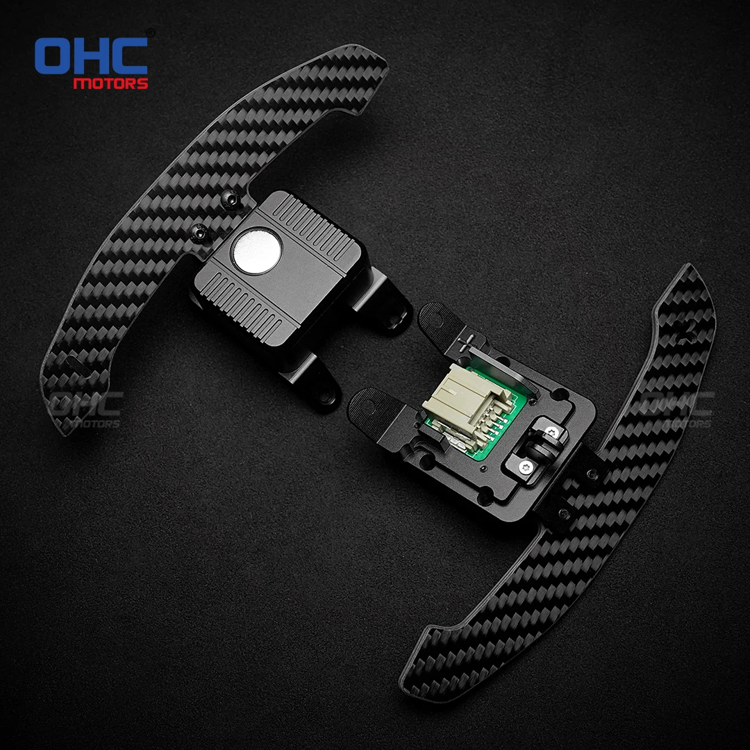 OHC Carbon Fiber Magnetic Steering Wheel Paddle Shifters For Cadilac CT4 CT5 Escalade V XT4 Magnetic Attraction Function
