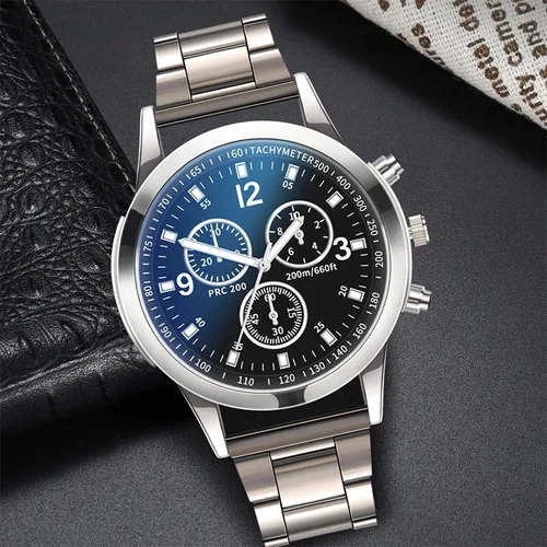 Relojes informales con correa de malla de acero inoxidable para hombre, reloj de pulsera de cuarzo con esfera redonda Simple para hombre, reloj de pulsera de negocios Часы Muhже Нару