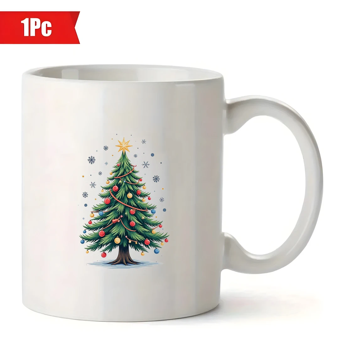 كوب شجرة عيد الميلاد الكرتوني سعة 11 أونصة للأطفال، كوب شرب هدية عيد الميلاد يجب اقتناؤه للعائلة والمكتب #2