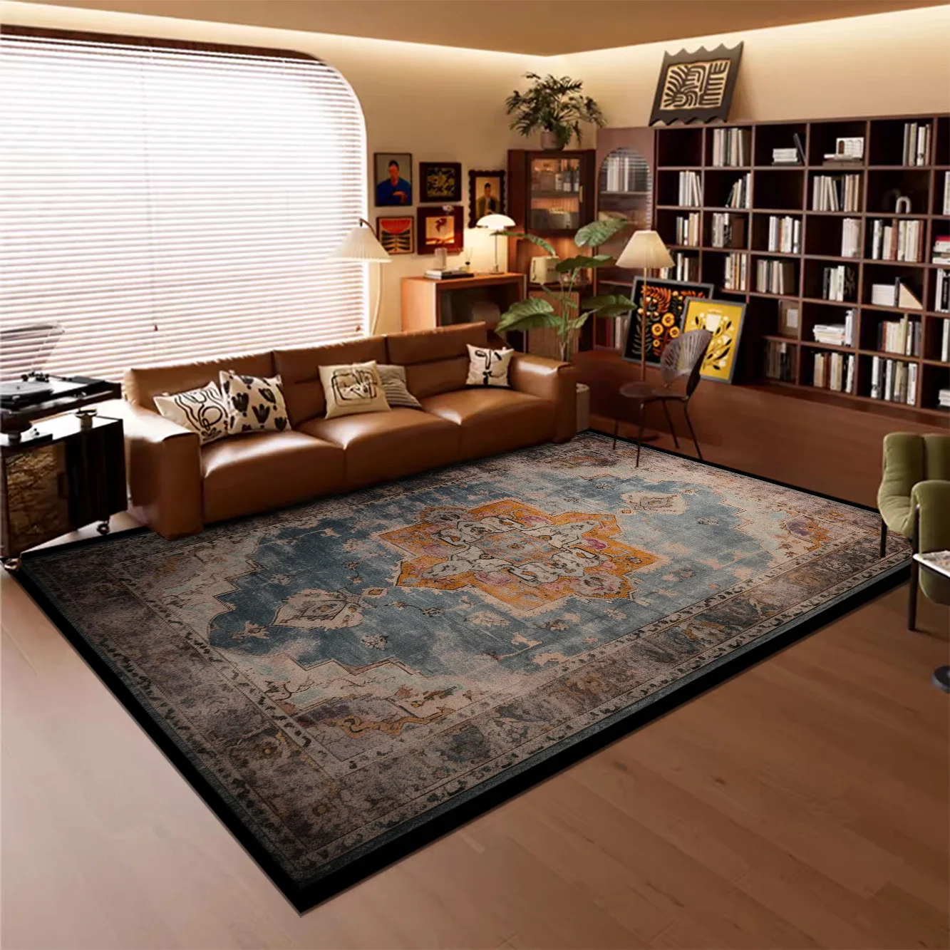 High-end Retro Persian Carpet for Living Room Decoration Home Old-fashioned Rugs Washable Large Area Room Mat Customizable Ковер