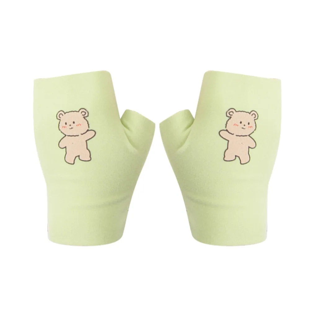 

Осенне-зимние перчатки с рисунком медведя и кролика, утолщенные ветрозащитные детские перчатки, высокая эластичность, морозостойкие термотолстые зимние перчатки