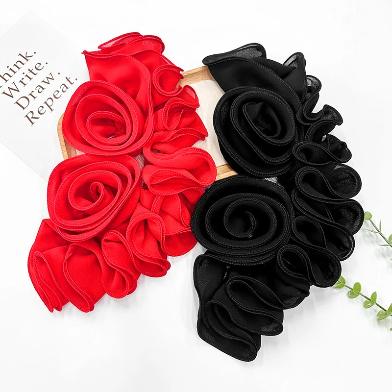 1pc Diy Fashion 3d Floral Collar Flower Dress Accessories Lace Corsage Wedding Decor Accessory