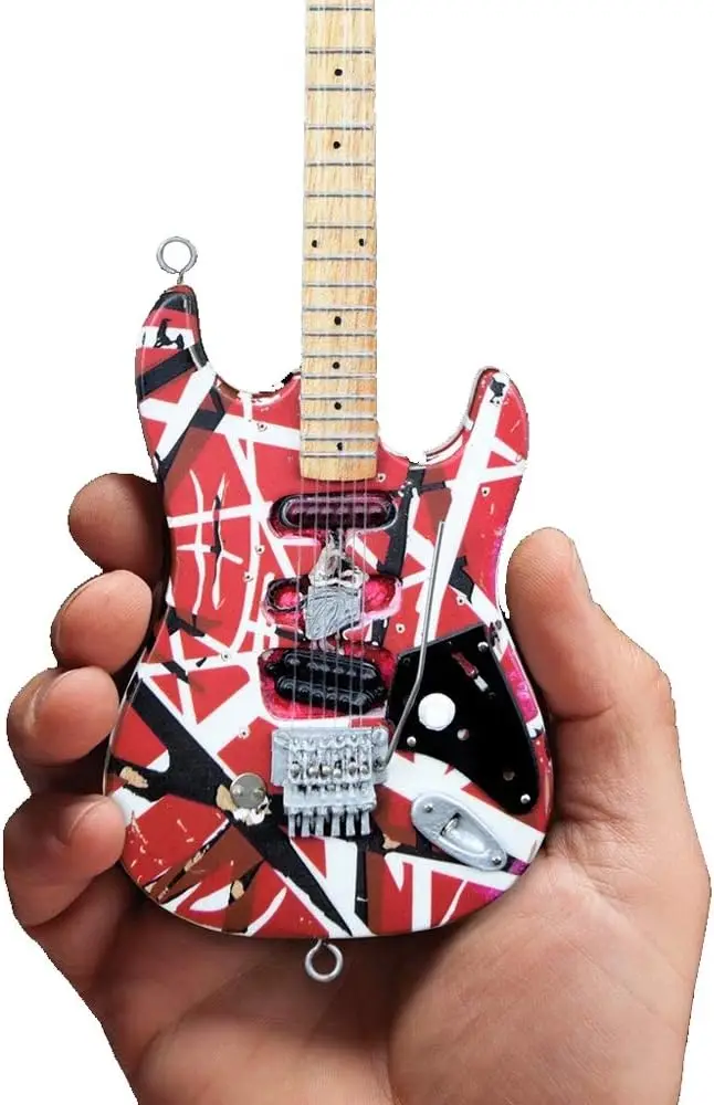 

Миниатюрная реплика гитары EVH Frankenstein, коллекционная модель Axe Heaven для любителей музыки