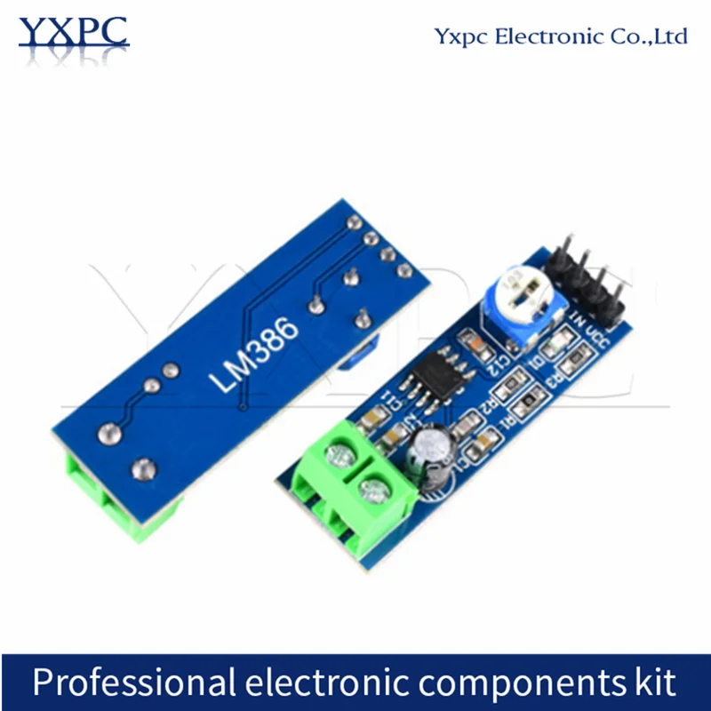 1pcs LM386 audio power amplifier module 200 times gain amplifier board mono power amplifier