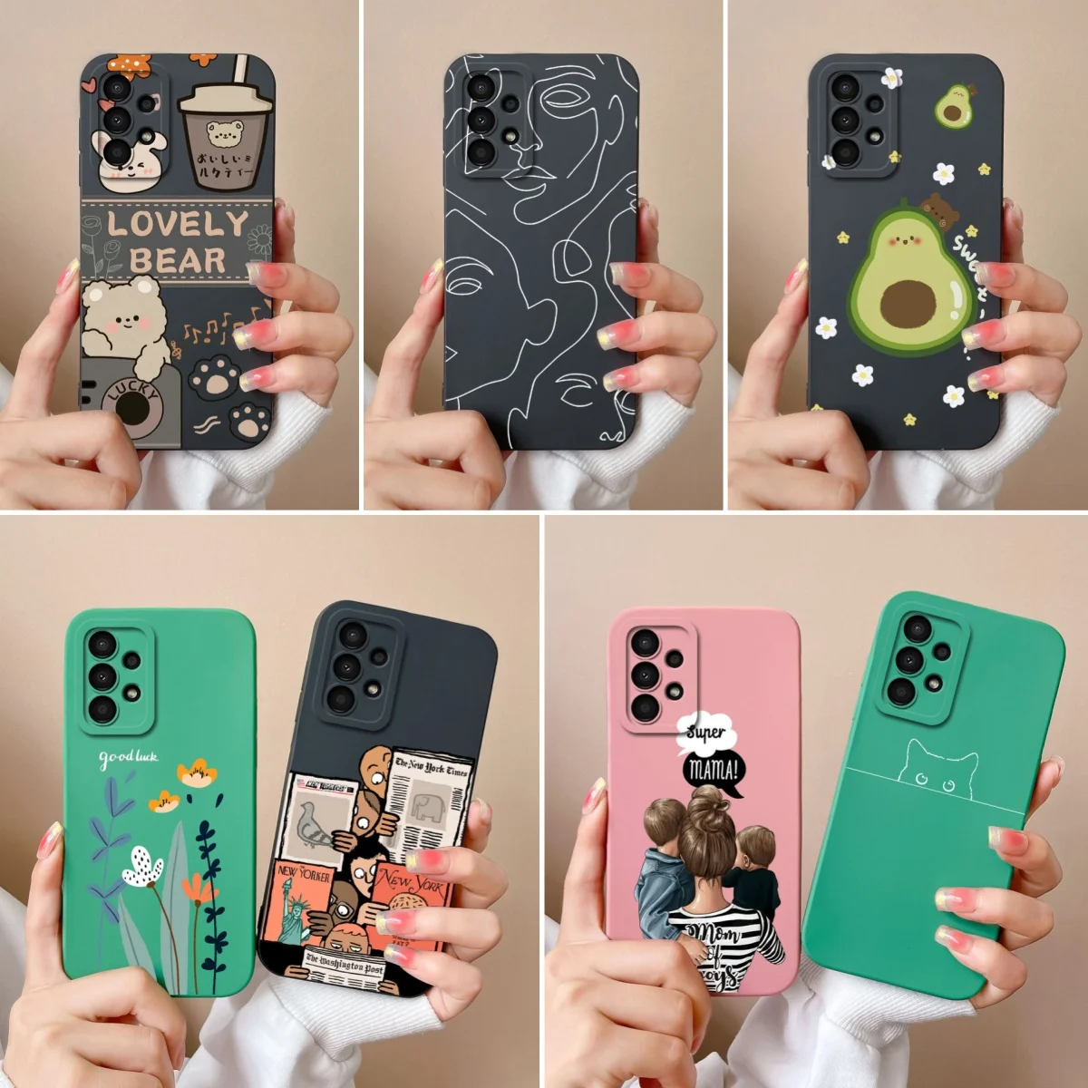 Case For Samsung Galaxy A13 A 13 4G 5G New Design Soft Liquid Silicone Full Coverage Back Cover Anti Slip Shockproof Bumper Capa